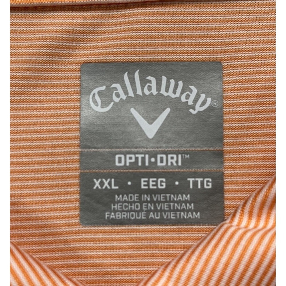 Callaway Opti-Dri Men's Golf Polo Shirt striped Size 2XL Breathable Lightweight - Picture 2 of 8